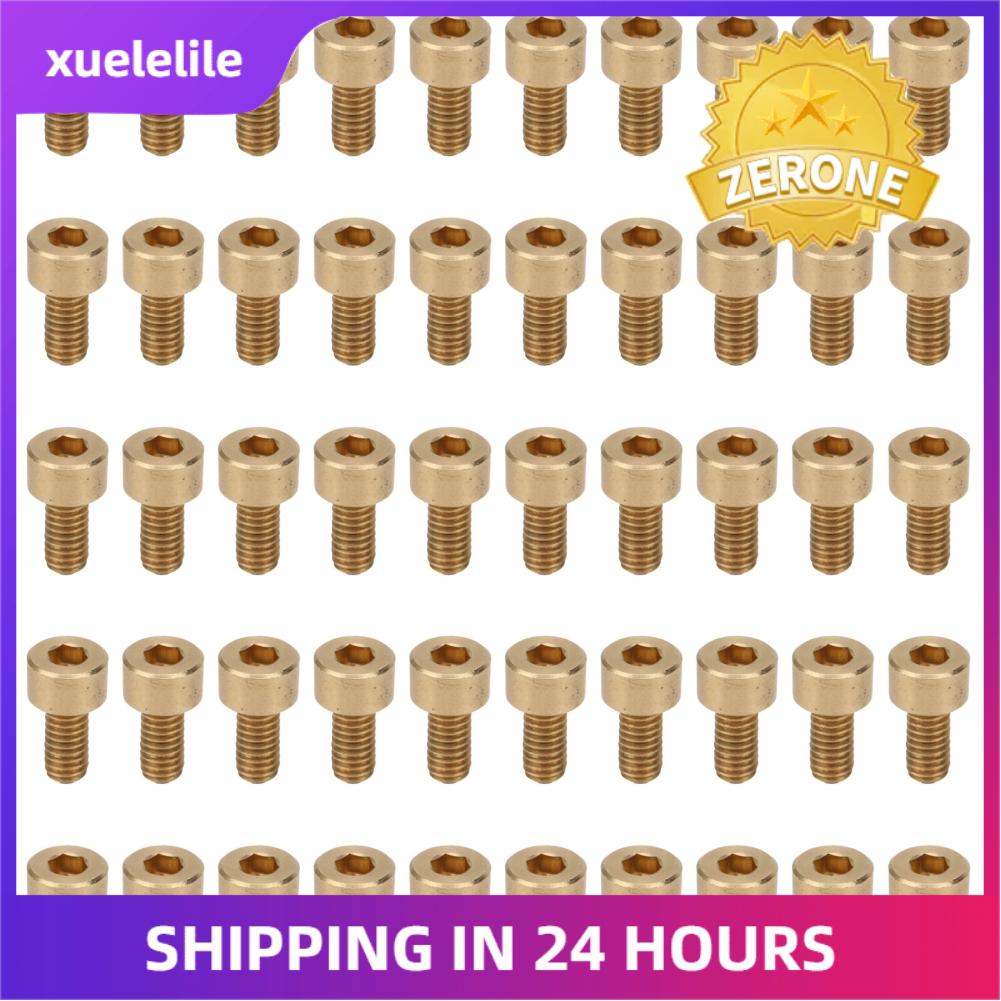 50Pcs Cap Hex Socket Screw Copper Fastener Hardware Tools Industrial Supplies M4