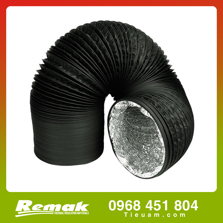 Ống gió mềm Kích thước 150mm Ống gió hai lớp phủ nhựa PVC Dài 8m