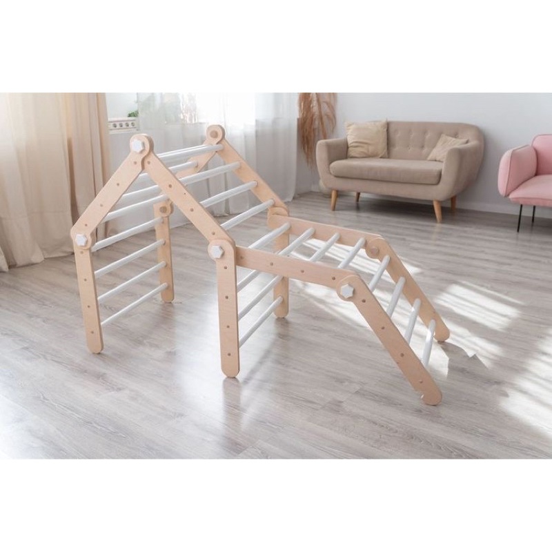 Thang tam giác leo trèo hỗ trợ vận động trẻ em, Thang Tam giác vận động chuyển đổi đa năng, dụng cụ leo trèo vận động hỗ trợ cho bé tập đi