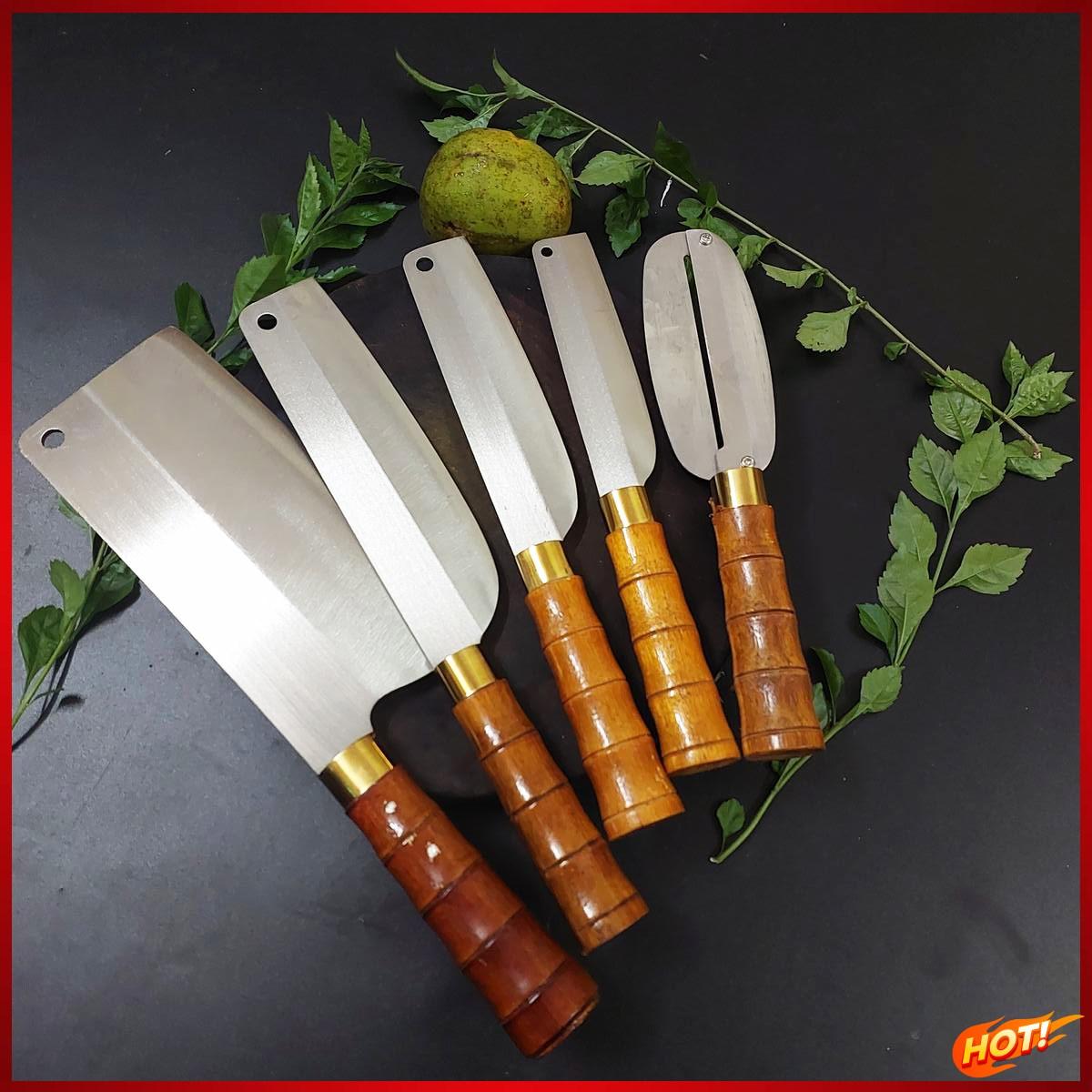 Bộ dao thép trắng nhật không han gỉ trắng sáng