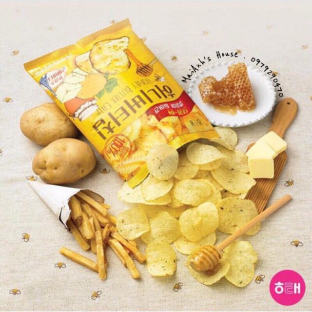Snack khoai tây bơ mật ong 60g -calbee hàn quốc date 2.2024