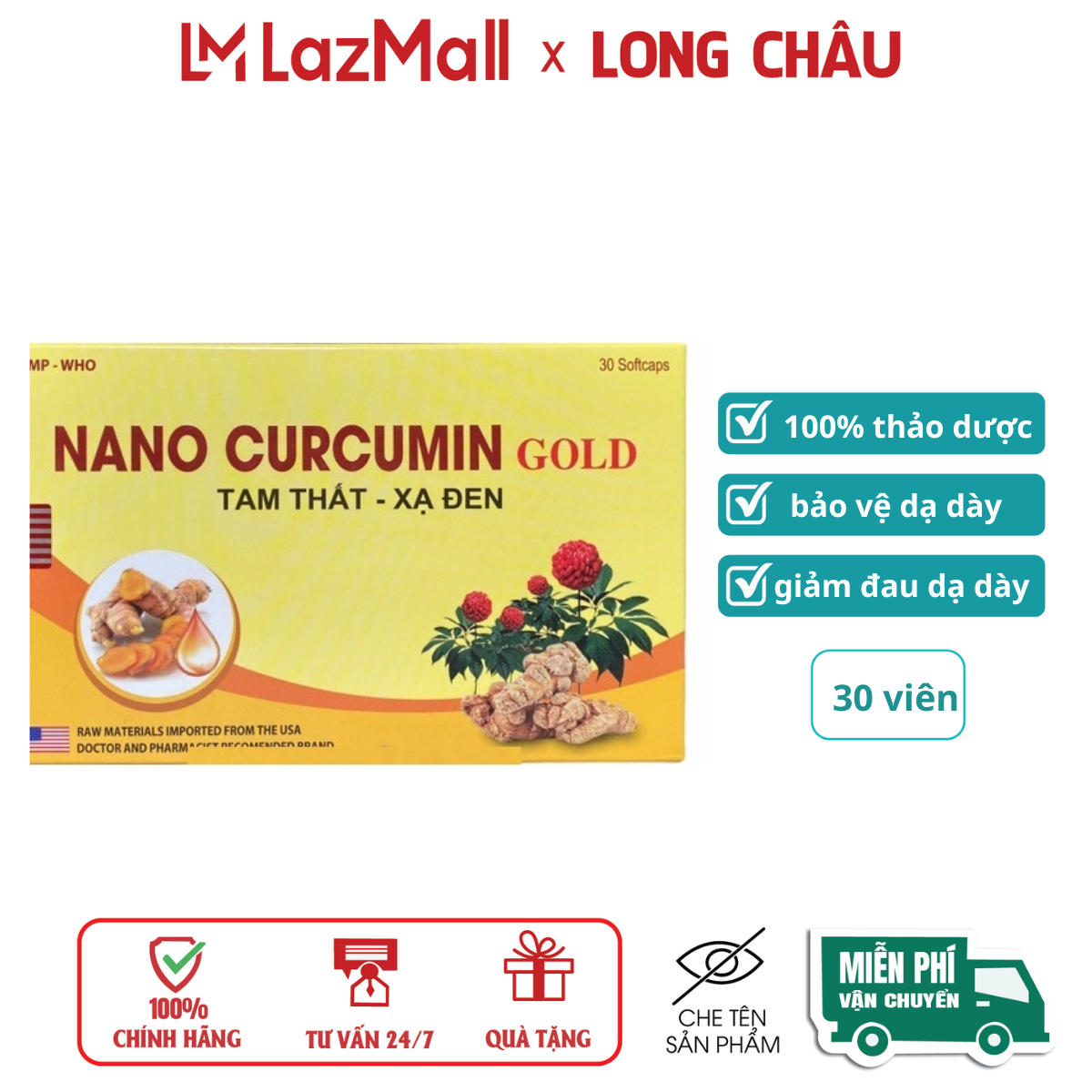 Nano Curcumin Gold giúp giảm viêm dạ dày, tá tràng,thượng vị, hang vị