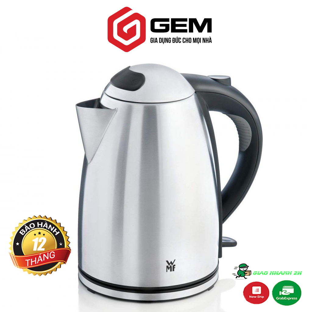 Ấm siêu tốc wmf stelio 1,7l nhập khẩu đức, thép 18/10 không gỉ, ngắt tự động, dung tích 1.7l, công suất 2400w