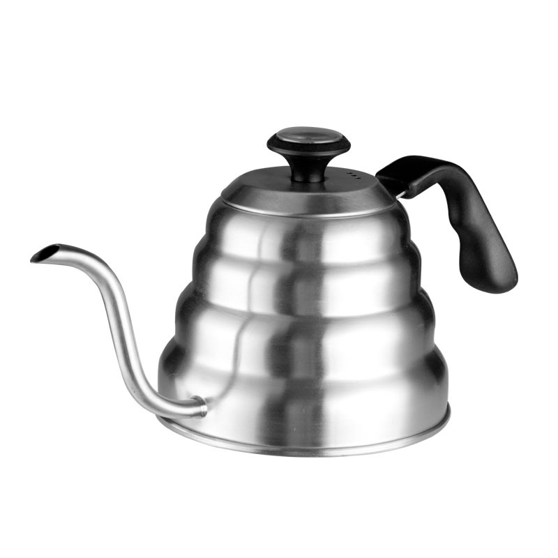 Bình đun nước cà phê Drip Inox có nắp, thân bình đường vân sóng