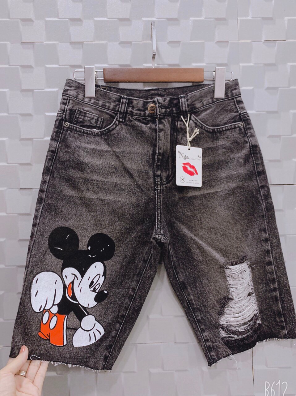 Quần jean ngố chuột micky mẫu mới cực xinh