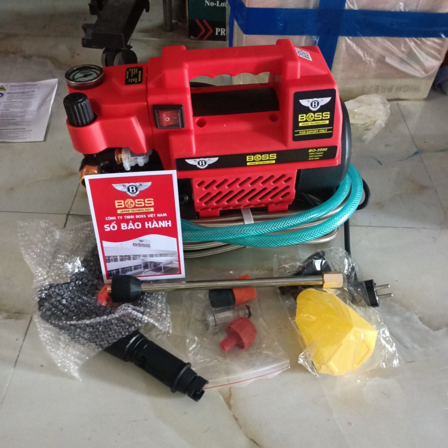 Máy rửa xe boss 3500w có chỉnh áp model 2023 japan technology