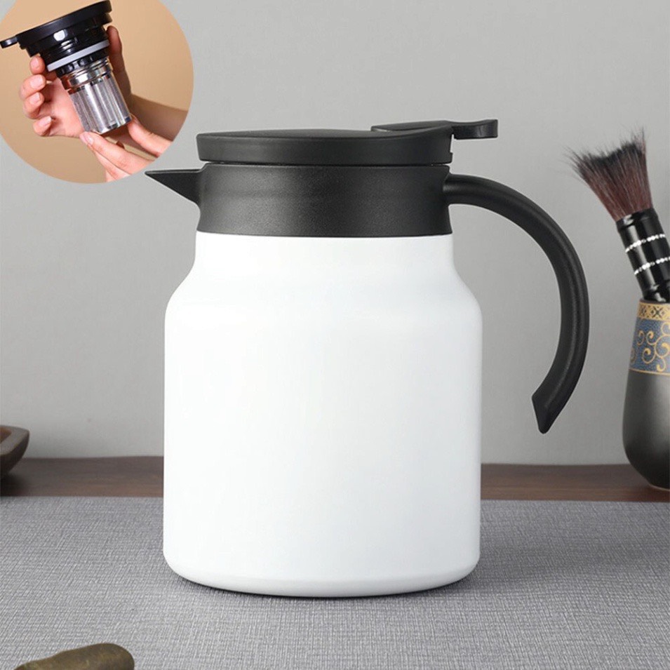 Ấm giữ nhiệt pha trà inox316 có lọc trà 800ml