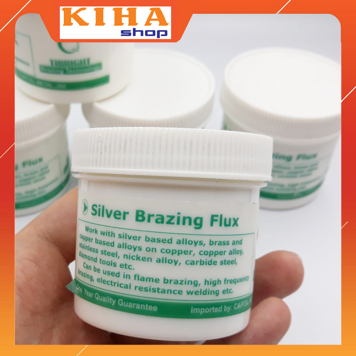 Hũ bột hàn đồng, hàn the chất trợ hàn, tạo ngấu, sáng bóng, bảo vệ mối hàn, dùng cho que thau, que vảy bạc hàn điện lạnh, ống đồng