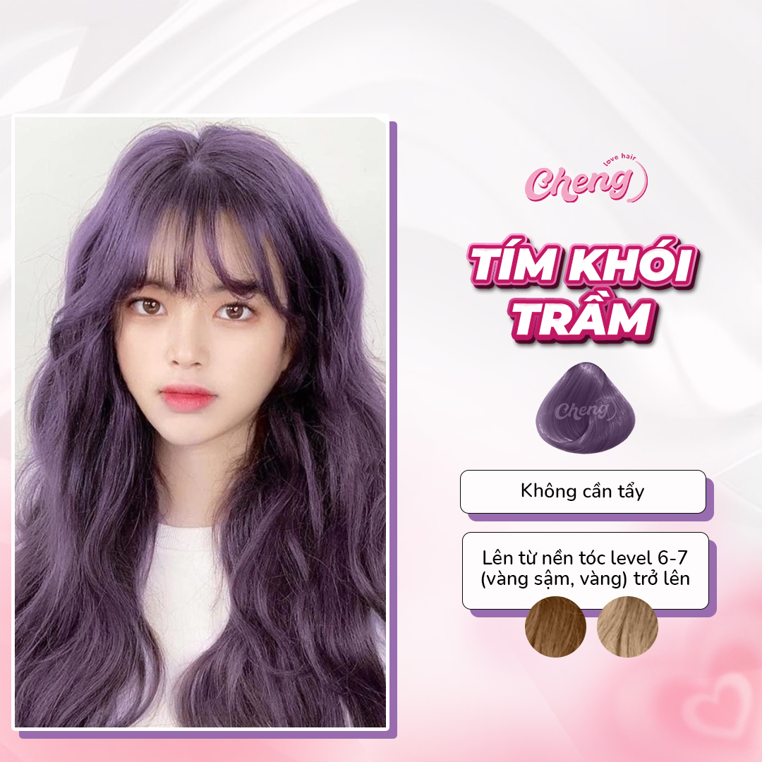 Tổng hợp 4 màu tóc tím khói nam cực thu hút như idol Kpop