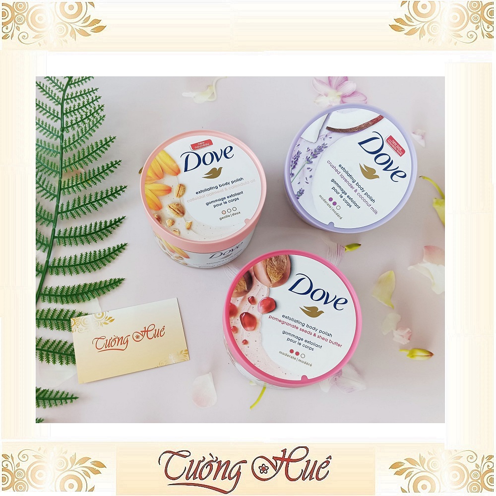 Tẩy Da Chết Toàn Thân Dove Exfoliating Body Polish - 298g  Nhiều Mùi Lựa