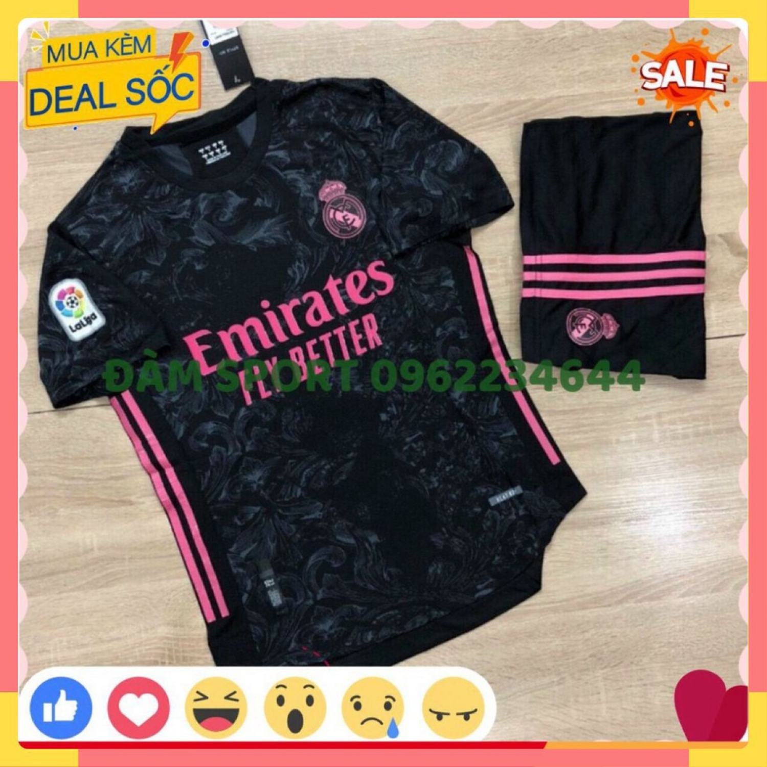 Áo bóng đá real sân khách 20/21 , áo đá banh hàng thái vải đẹp đàm sport 3