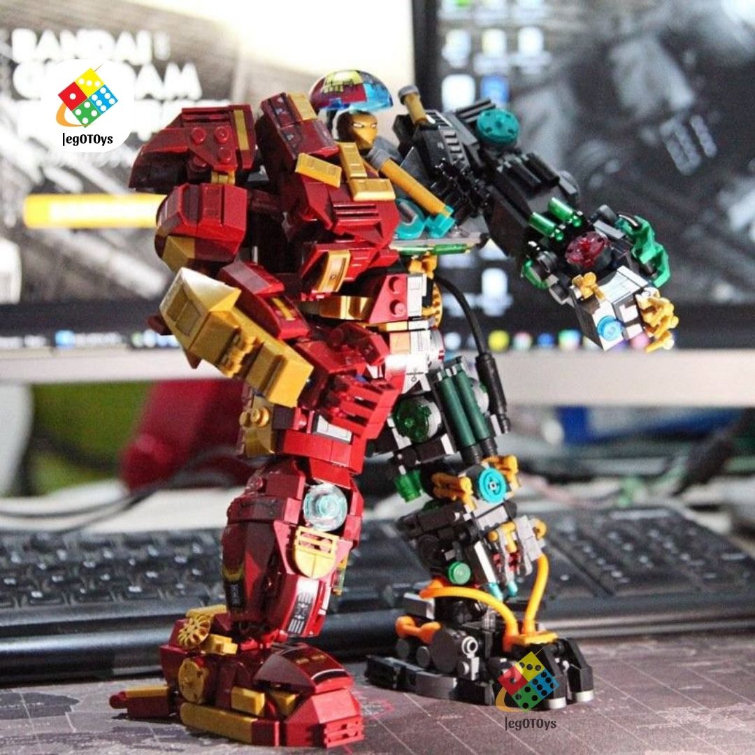 Mô hình lắp ráp robot người sắt ironman - bộ đồ chơi lắp ráp robot siêu anh hùng- phiên bản perspective anti-hulk mecha