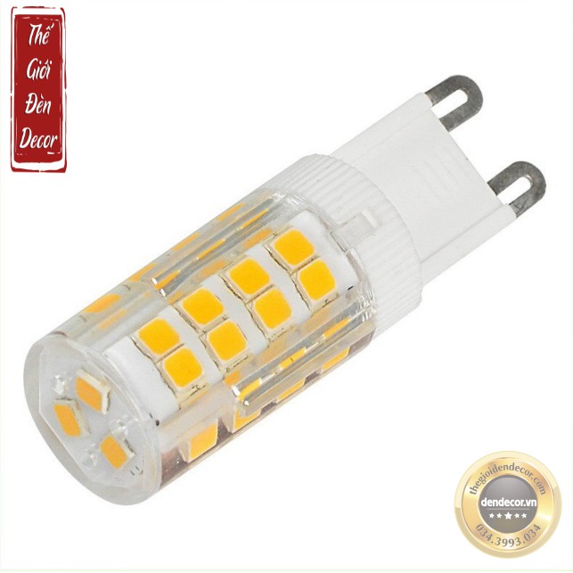 Bóng led đui g9 lắp đèn chùm thả decor