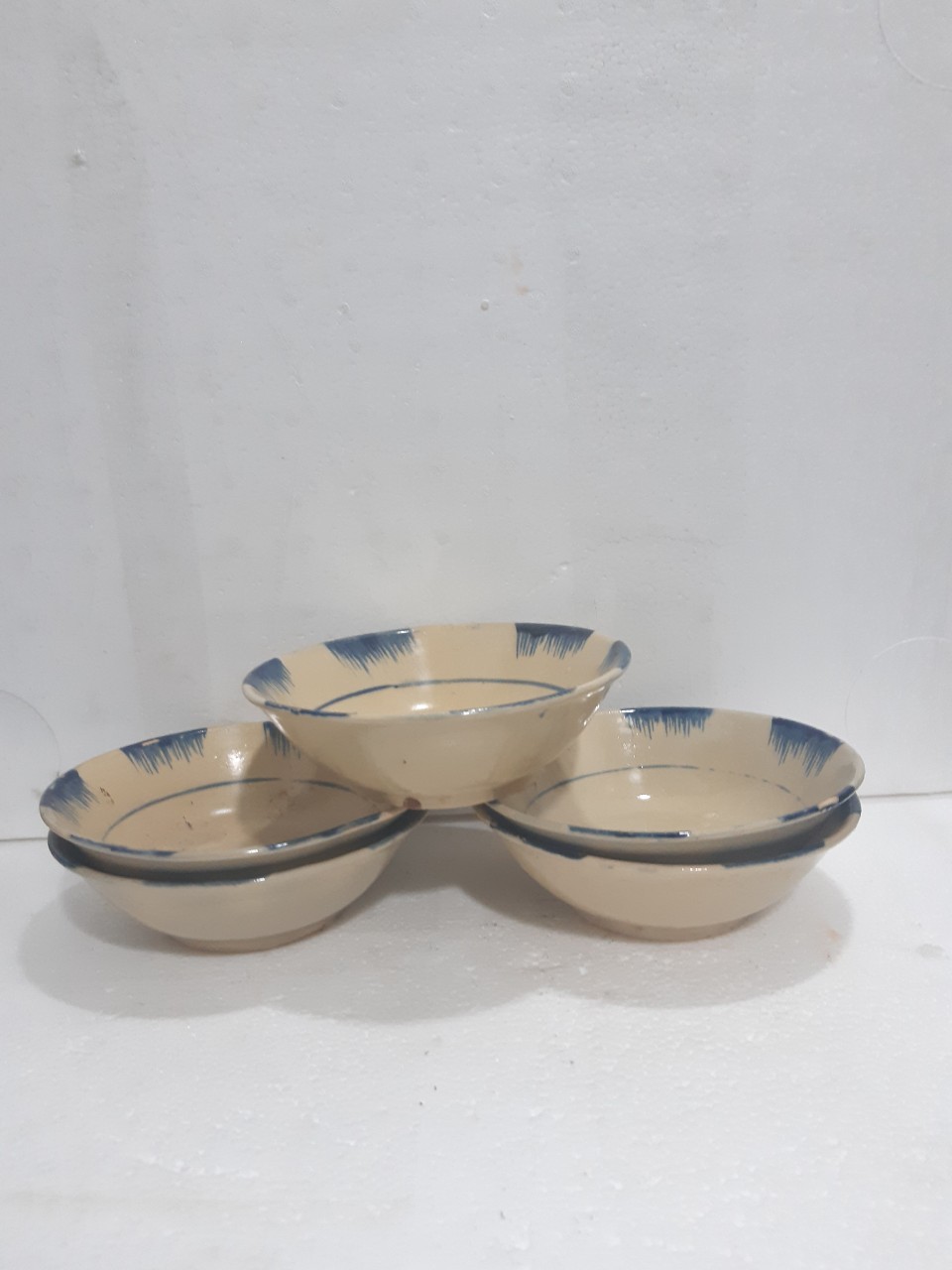 5 Tô kiểu xưa nhỏ, tô bè xanh C5*R16 cm ( hàng đá thô sơ)