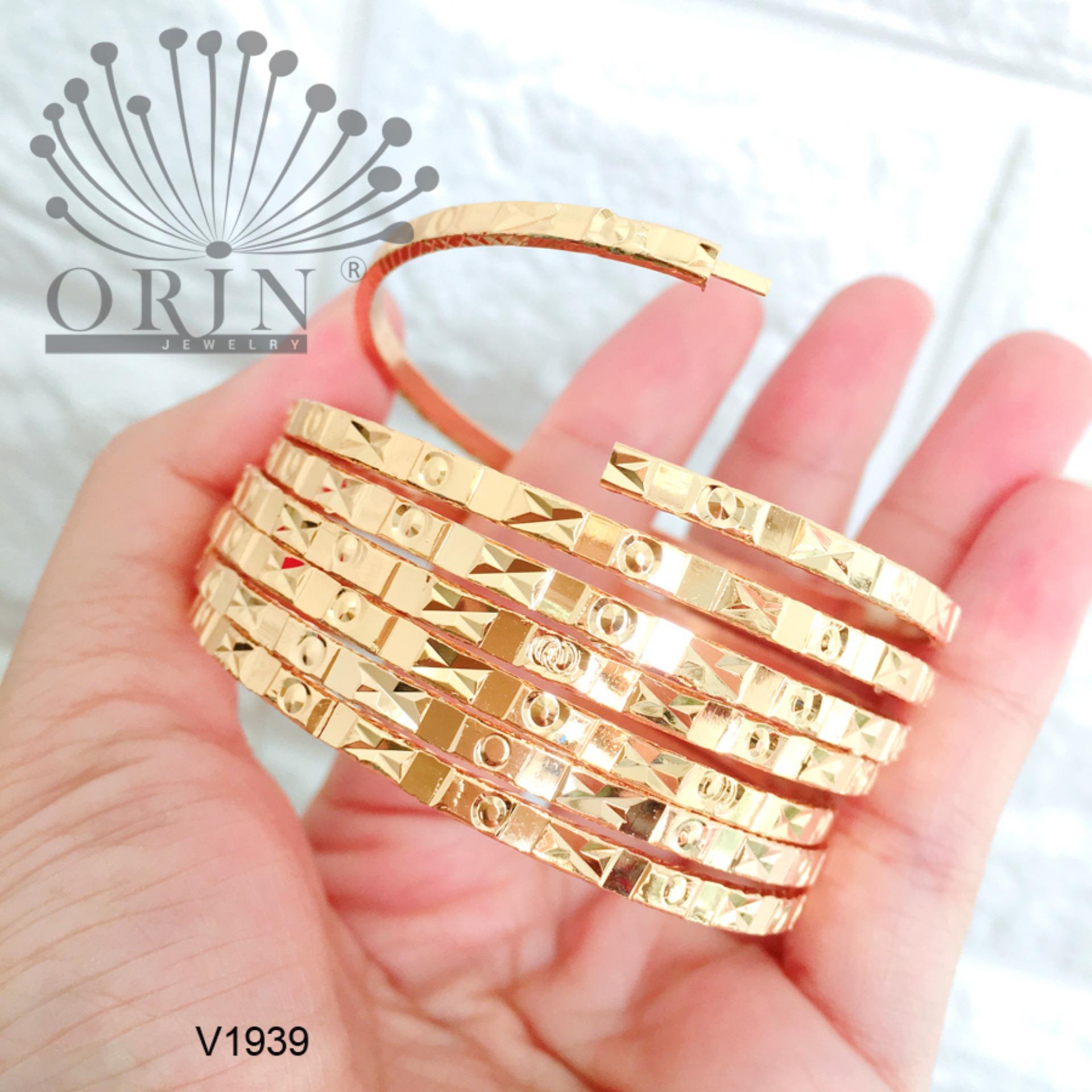 Vòng 7 chiếc, vòng ximen có khóa bền màu khắc OX V1939 thiết kế cao cấp Orin V2146 - Long Tien