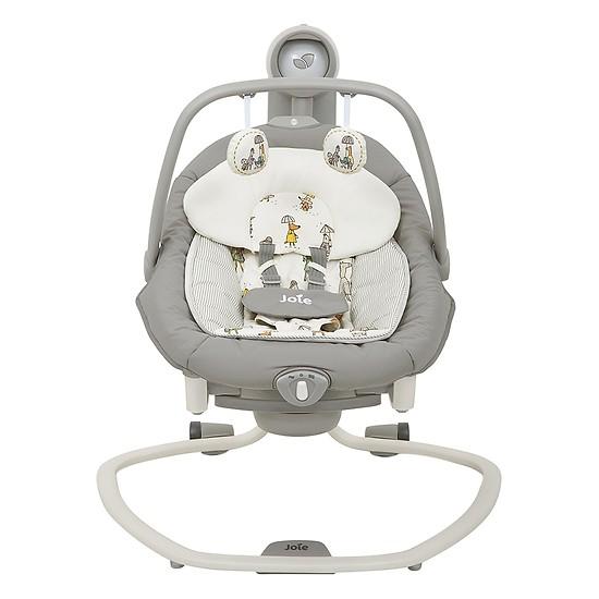 Nôi đưa trẻ em Joie Serina 2in1 In the Rain cho bé từ sơ sinh 6 tốc độ đưa nôi 3 góc độ ngả lưng ghế 2 chế độ rung nhẹ kết hợp 5 âm thanh tự nhiên