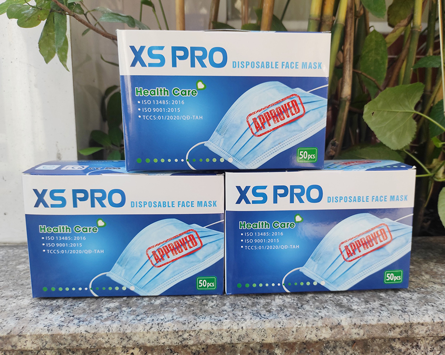Khẩu Trang Y Tế XS PRO 4 Lớp Màu Xanh Hộp 50 Cái