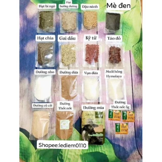 Các loại hạt hữu cơ tách lẻ - Đường củ cải 100gr - Số lượng