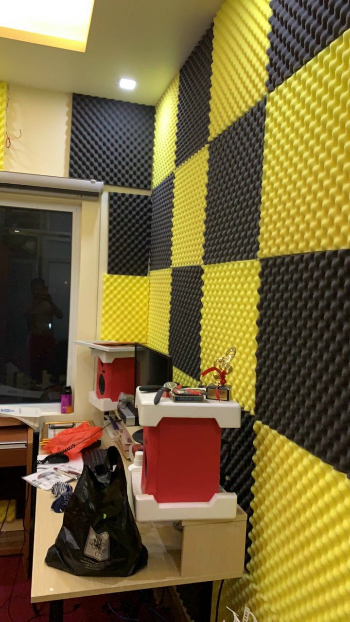 20 TẤM MÚT TIÊU ÂM CÁCH ÂM HÌNH TRỨNG.Kích Thước 50*50cm DÀY 3cm(Được chọn màu theo ý)