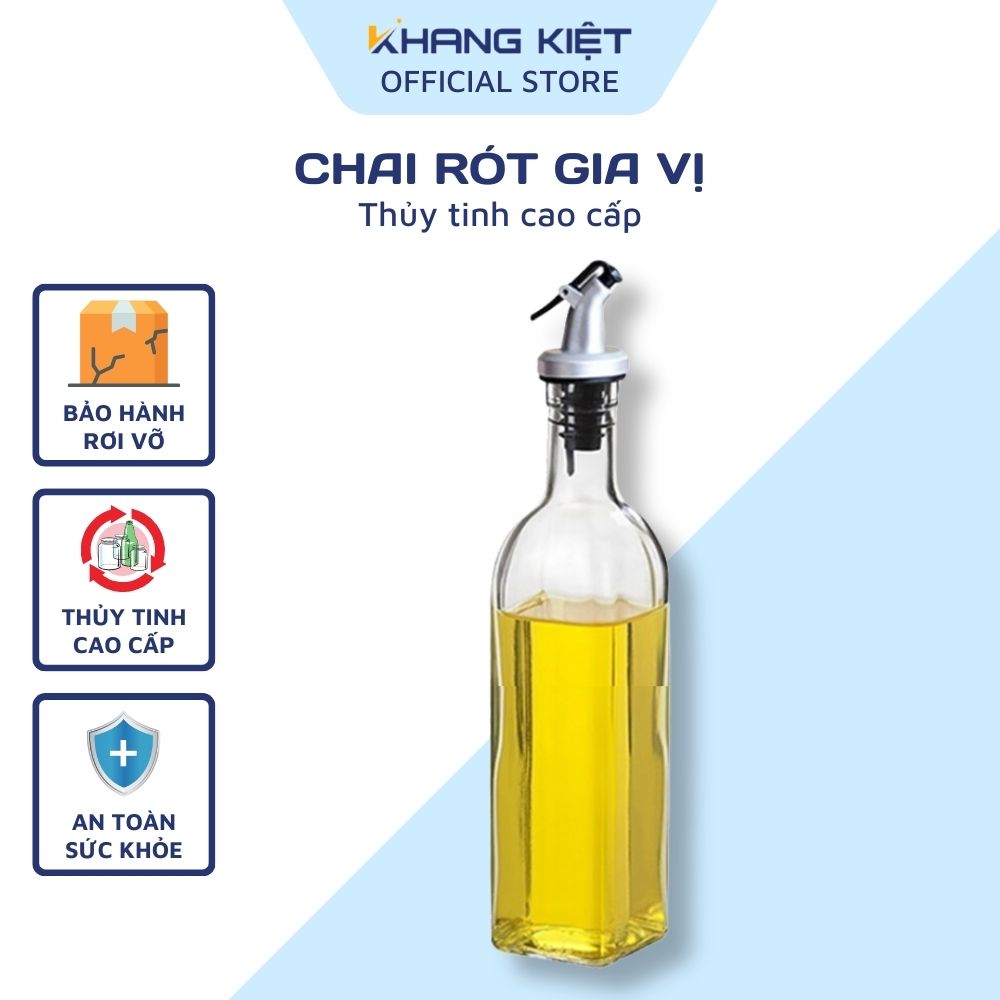 Chai thuỷ tinh rót gia vị, nước mắm, dầu ăn, dung tích 250ml/ 500ml