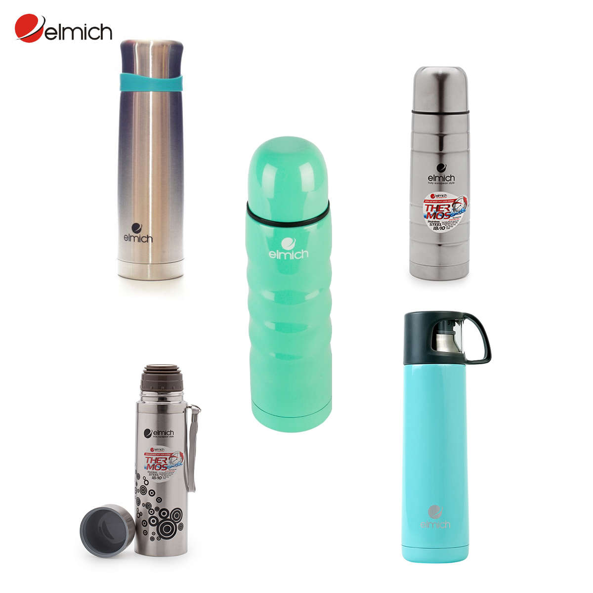 Bình giữ nhiệt Inox 304 Elmich dung tích 500ml xuất xứ CH Séc, bảo hành 06 tháng - Nhiều model nhiều lựa chọn