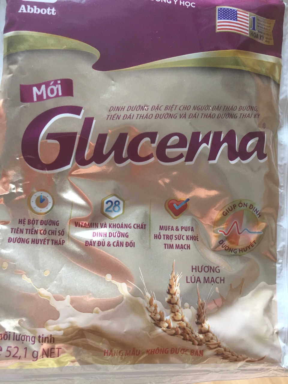 Combo 30 gói sữa glucerna hương lúa mạch 11/2024