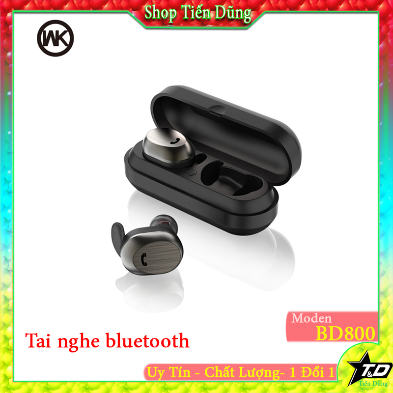 TAI NGHE BLUETOOTH WK DESIGN BD800 LOẠI 2 TAI NGHE PIN SIÊU BỀN ÂM THANH CHẤT CÓ MICRO
