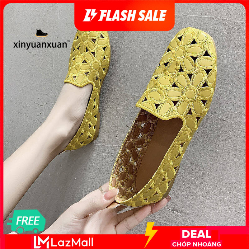 Giày slip on xinyuanxuan đế bệt dành cho nữ-INTL