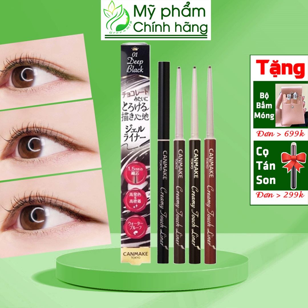  Bút Kẻ Mắt Eyeliner Canmake Tokyo Creamy Touch Liner Waterproof Dạng Chì Sáp Chống Nước Siêu Lâu Trôi Cực Đẹp Tự Nhiên 
