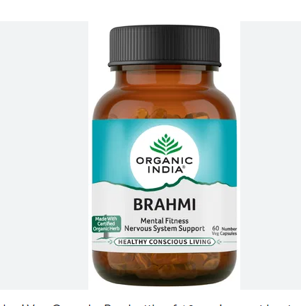 Viên uống hỗ trợ tuần hoàn não Organic India Brahmi