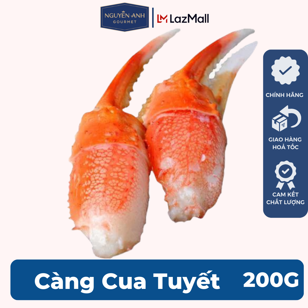 Càng Cua Tuyết Nguyên Anh đặc sản Phú Quốc hải sản tươi sống như cá, tôm tươi.., mực tươi loại 200gr Hải Sản Nguyên Anh.