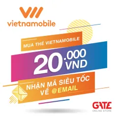 [HCM]Thẻ Vietnamobile 20.000 - nhận mã SIÊU TỐC về ngay EMAIL