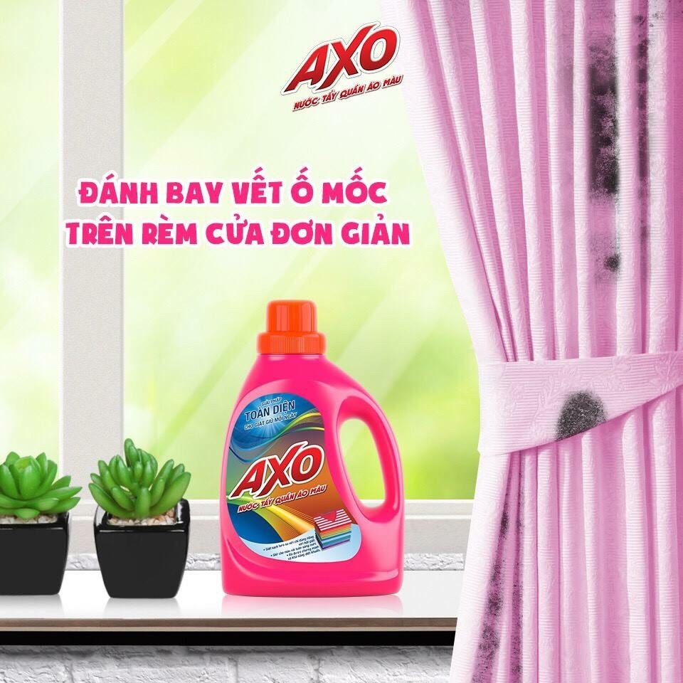Nước tẩy AXO Hương Hoa Đào 800ml dành cho quần áo màu