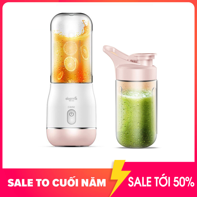 Máy Xay Sinh Tố Không Dây Tiện Dụng Xiaomi Deerma - Pin dung lượng 1500mAh sạc nhanh trong 3 giờ - BeachStore