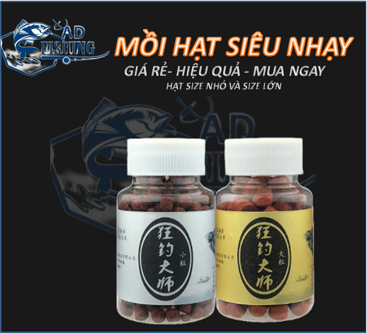 Mồi câu cá dạng hạt câu trắm,chép,trôi,diếc,rô phi...