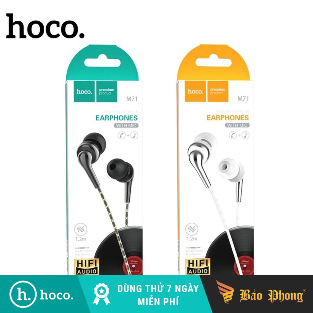 Tai nghe dây có mic hoco m71