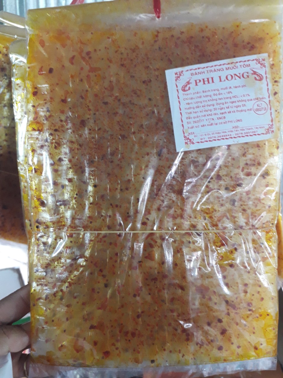 1 xâu 10 bịch bánh tráng sate tây ninh ngon rẻ