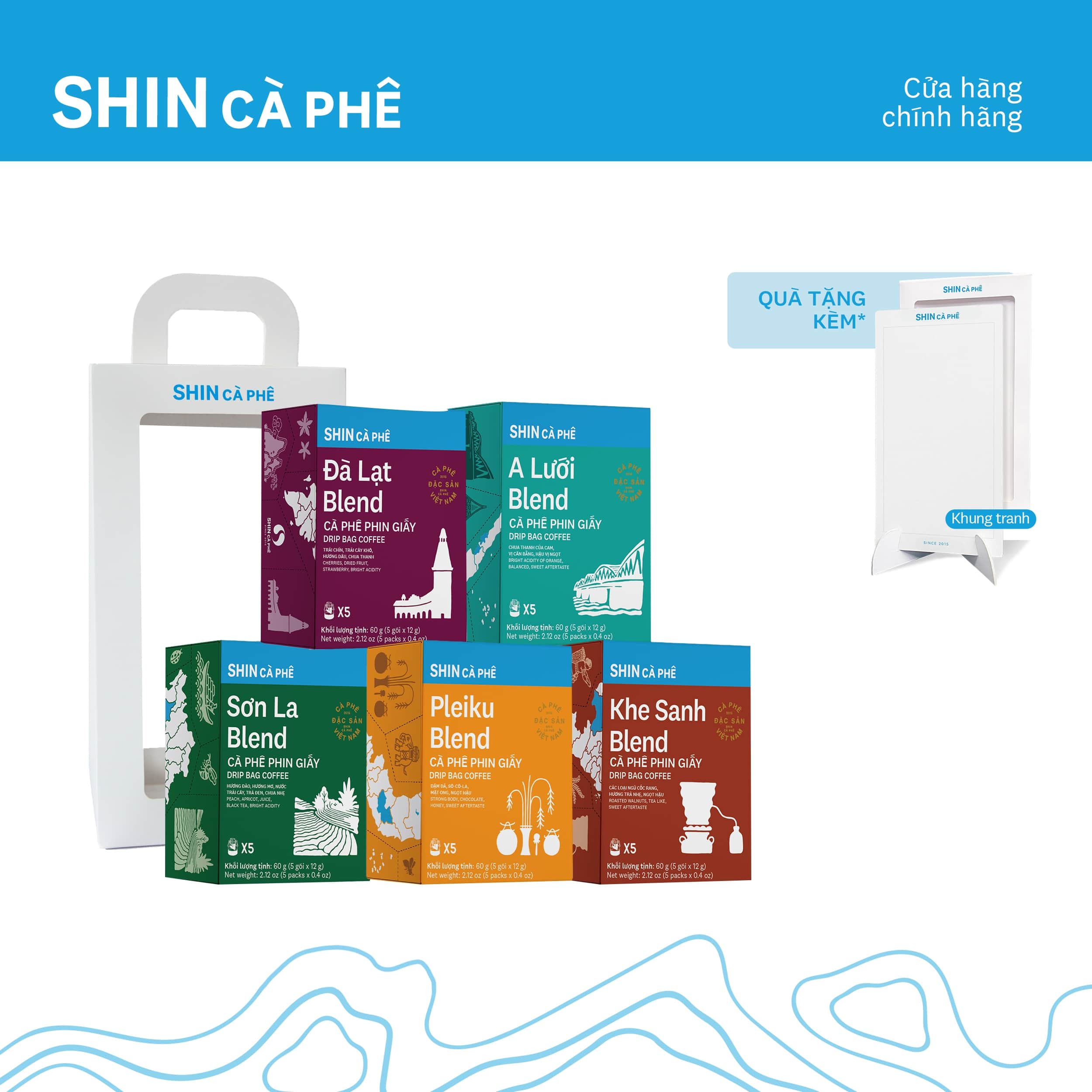 Bộ Quà Tặng Cà Phê Phin Giấy Ghép Trọn Việt Nam - SHIN Cà Phê