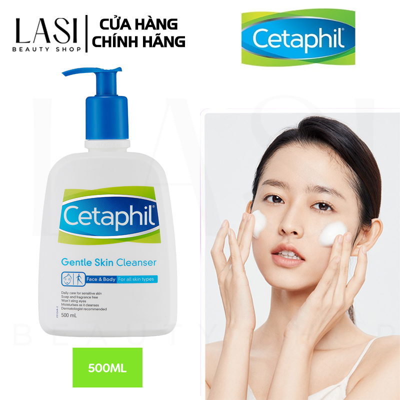 Sữa rửa mặt Cetaphil Gentle Skin Cleanser 500ml [Chính hãng 100%]| Sữa rửa mặt dịu nhẹ, an toàn cho da dầu và da mụn