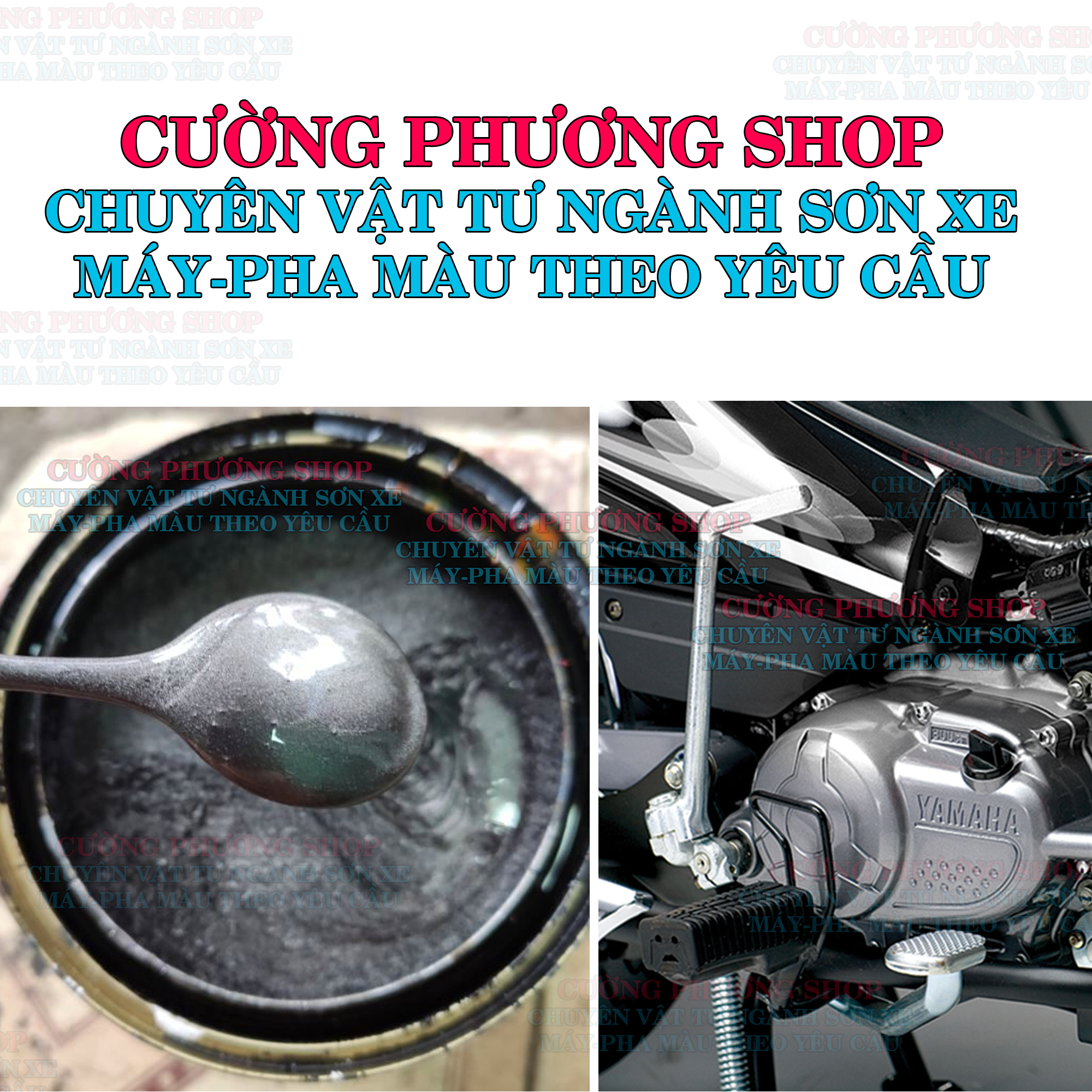Sơn nhũ xám lốc máy y.a.m.a.h.a