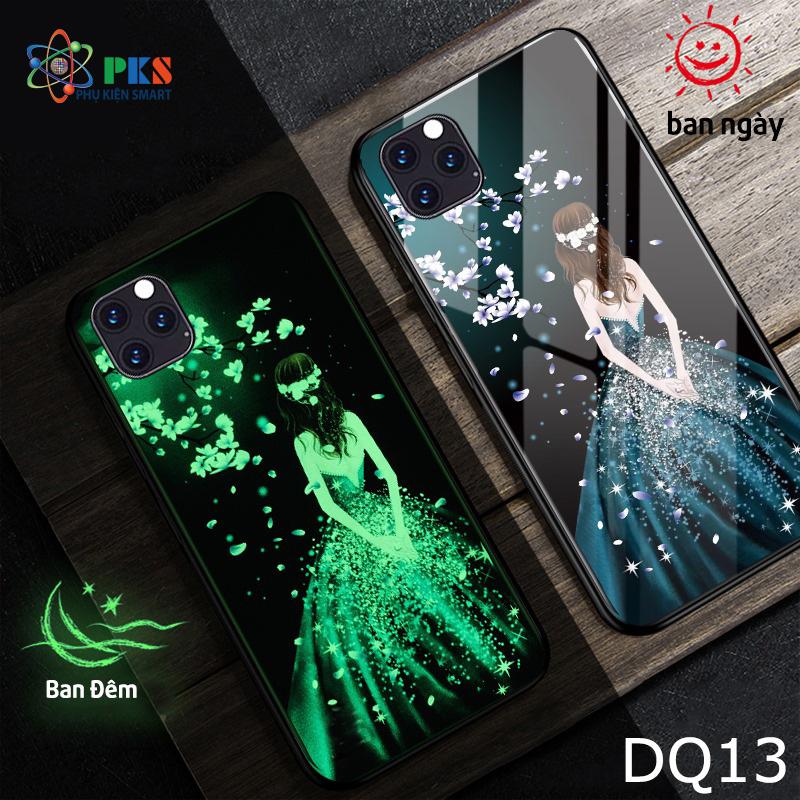 Ốp lưng iphone 11 / ip11 Pro / ip11 Pro Max dạ quang mặt kính sáng bóng