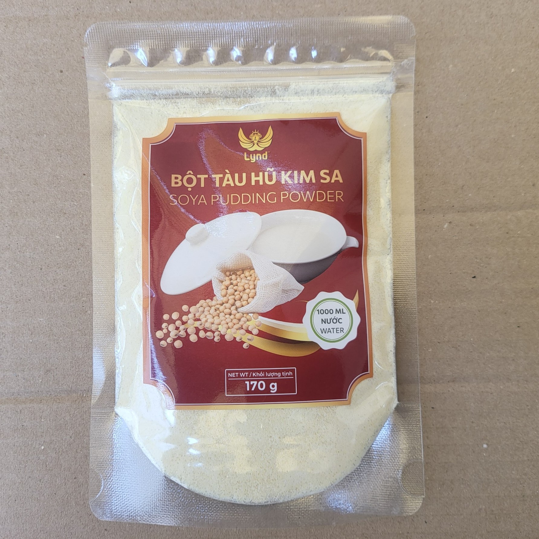[GÓI ĐỎ LỚN 170g / ĐỎ] BỘT TÀU HỦ KIM SA LYND Soya Pudding Powder