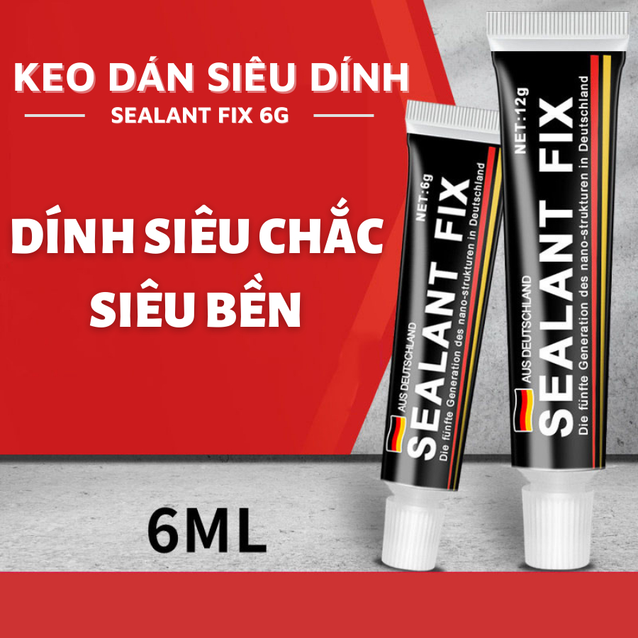 Combo 5 Keo siêu dính đa năng dạng tuýp 6g có thể làm Keo dán giày Keo dán gỗ Keo dán đa năng siêu dính sau 48h Huy Tưởng