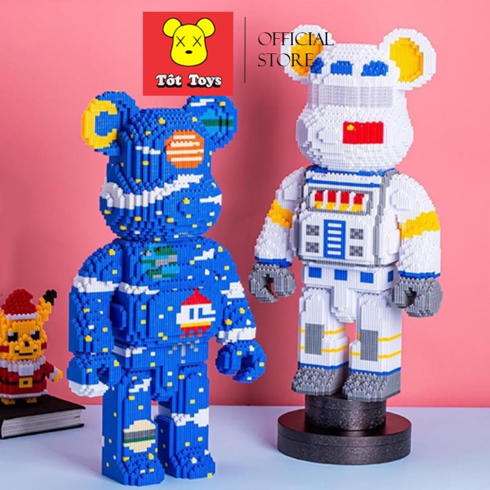 Combo 2 bộ đồ chơi lắp ráp bearbrick gấu cỡ lớn 35cm bộ đồ chơi lắp ráp mô hình gấu TOPOYS đồ chơi cho bé