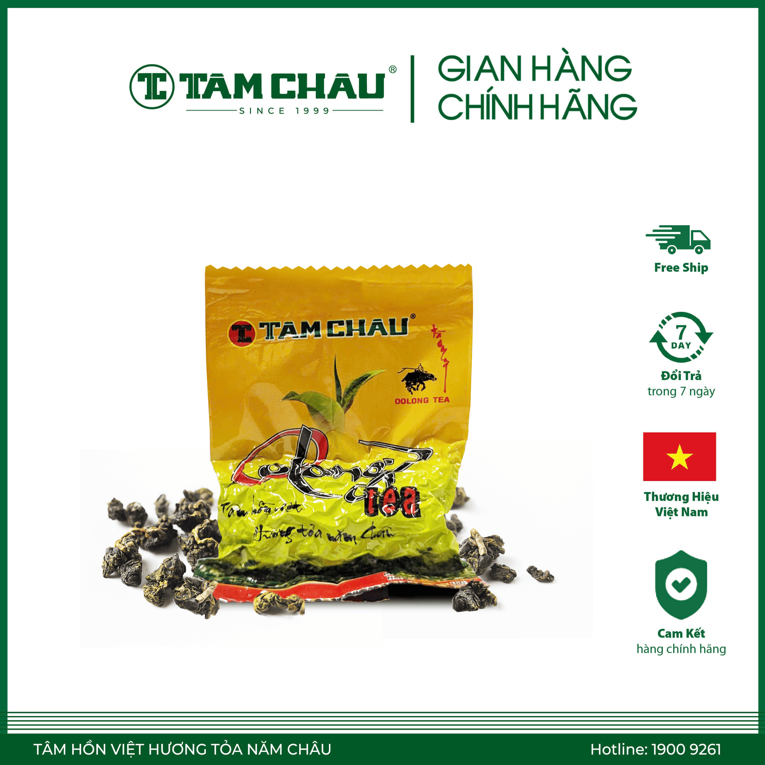 [TÂM CHÂU] Trà Oolong thuần vàng 10Gr ( GÓI LẺ )