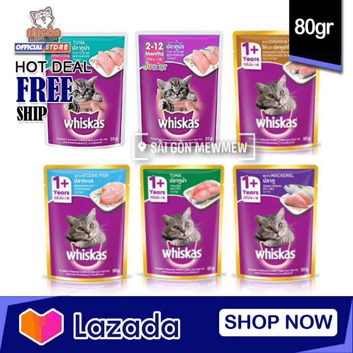 Pate whiskas cho mèo 80gr