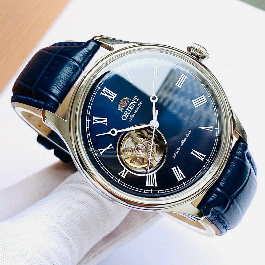 Đồng hồ nam orient dây da cao cấp, đồng hồ cơ automatic