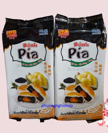 Bánh pía mè đen trứng 540g Tân Huê Viên