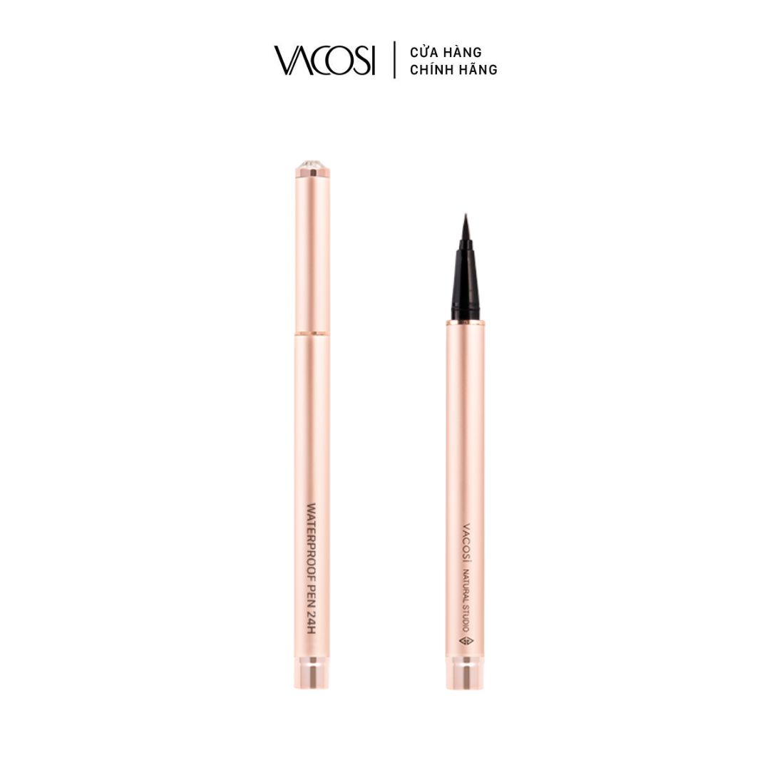 Bút kẻ mắt nước đen bóng vacosi 24h không trôi - vacosi 24h waterproof pen