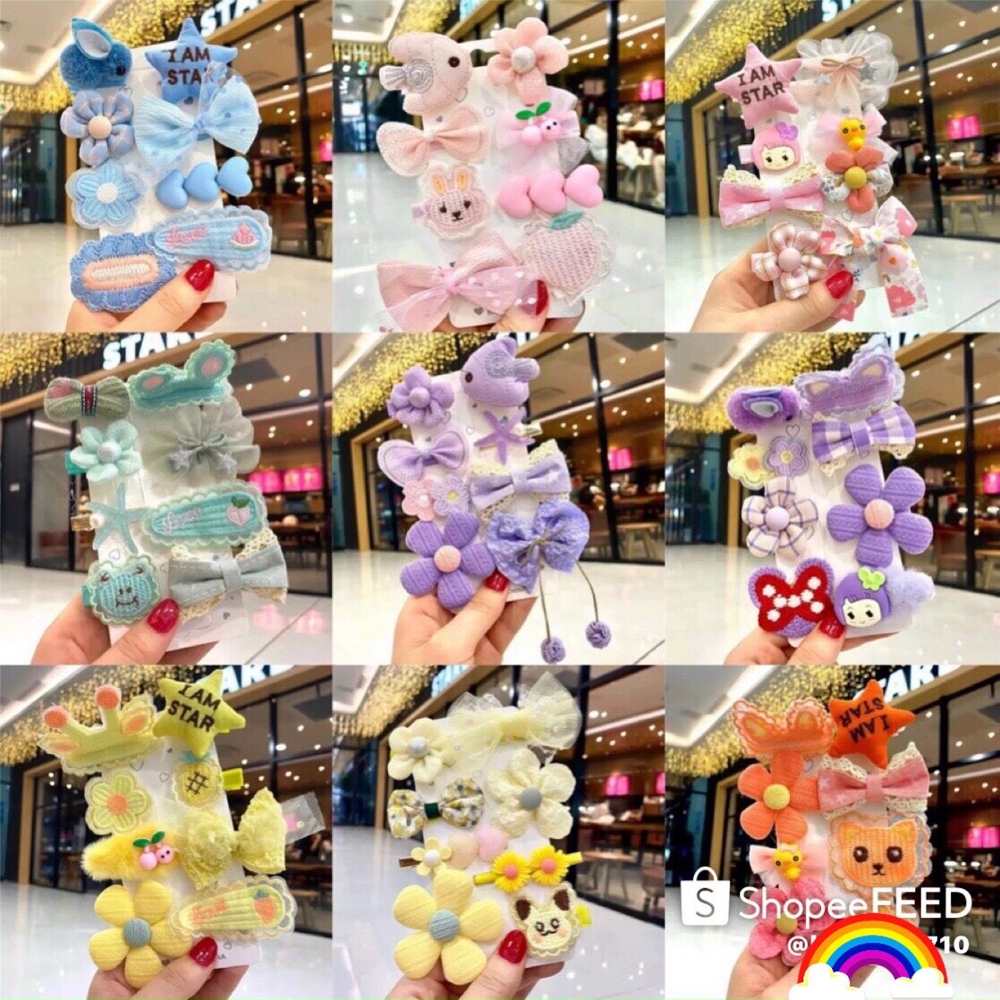 Set kẹp tóc siêu dễ thương cho bé